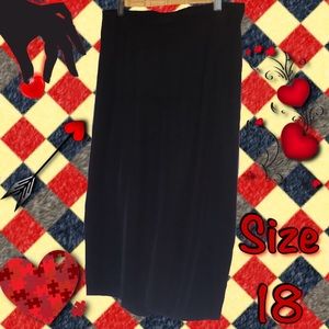 Long pencil skirt with gold buttons & back slit