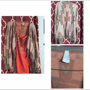 Vanity cardigan and matching tank bundle