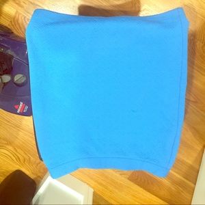 Light blue. Solid Pencil skirt.