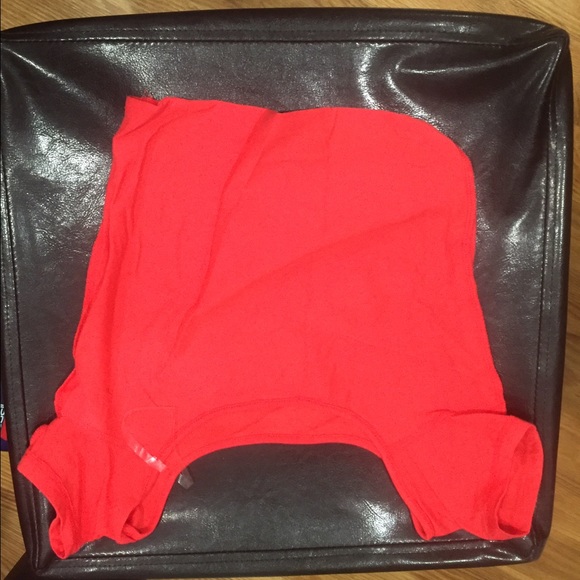 Red crop top.