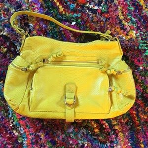 NWT tags Hayden-Harnett yellow bag.
