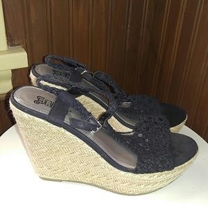 Black wedges. Gently used