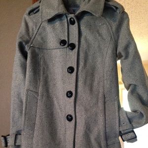 Gray pea coat