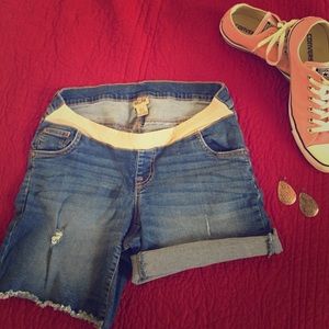 INDIGO BLUE Jean Maternity Shorts