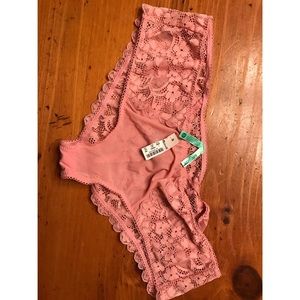 Rose Pink Lace Honeydew Panties made for Madewell