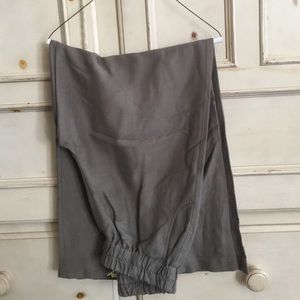 Wide leg linen blend