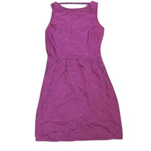Andrew Marc purple stripe braided silk dress