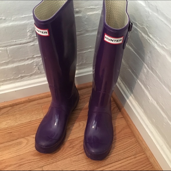 Purple hunter boots