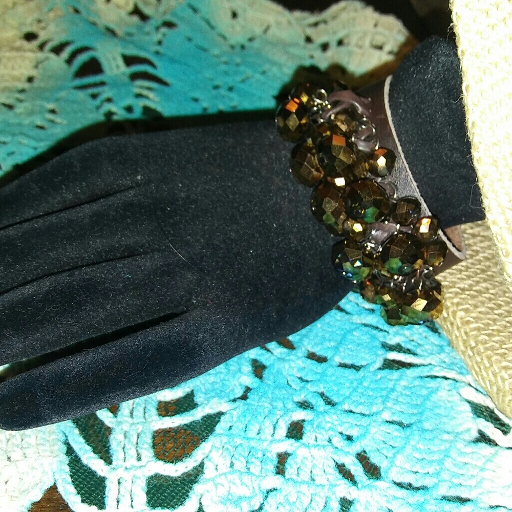 Beaded Leather Cuff/Bracelet