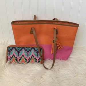Cinda B tote AND matching wallet