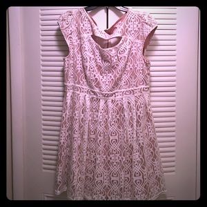 Ivory lace cut out dress