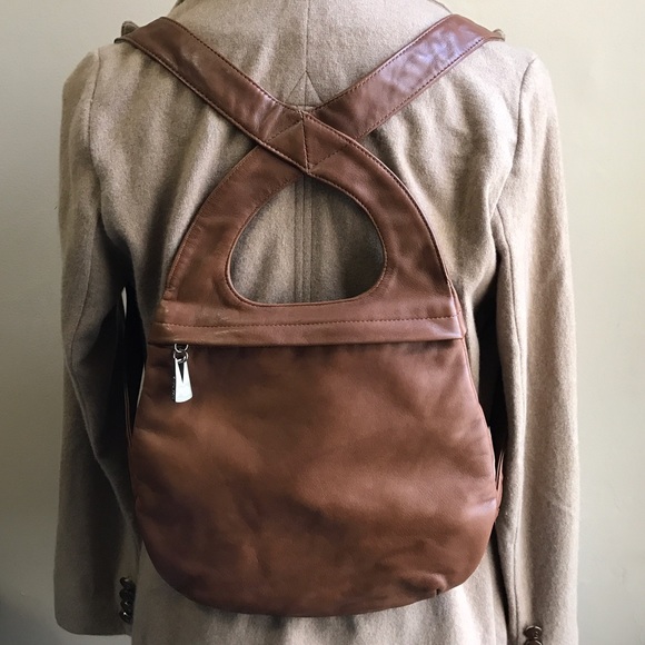 Liza Ganz Handbags - Camel colored leather backpack 🎒 - Liza Ganz NY