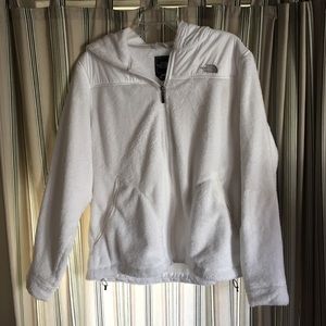 White Hooded Northface Jacket