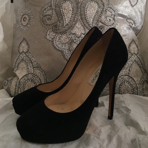 Jimmy Choo Cosmic Black Suede Pumps - Kate Middleton Shoes  ✨Jimmy Choo✨Cosmic pumps. Like new!