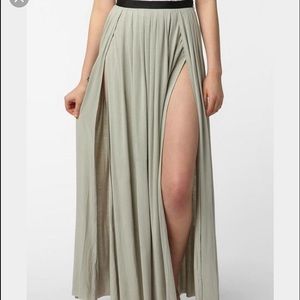 Teal double slit maxi