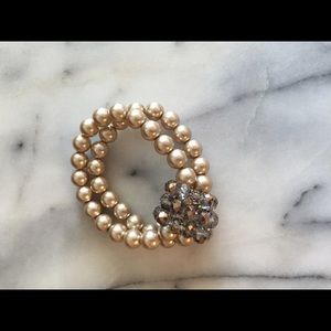 Pearl & crystal bracelet
