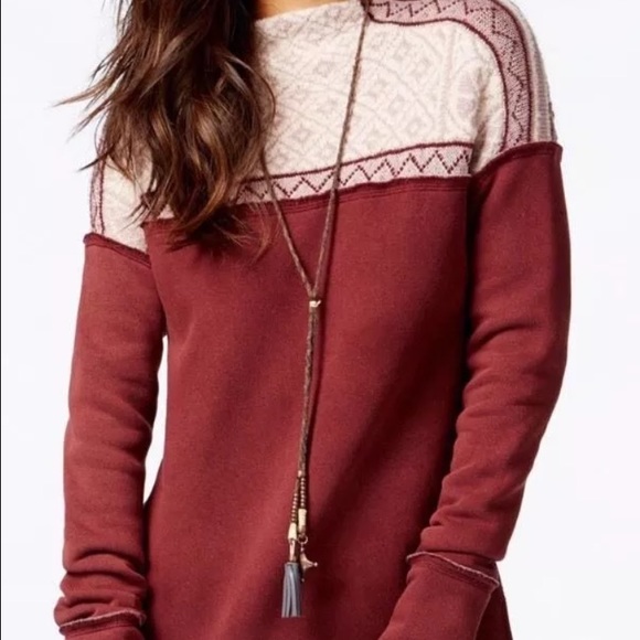 ISO! Free People Snow Bunny Printed Sweater