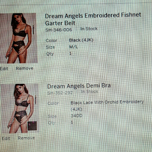 Victoria Secret Dream Angels Bra Thong Garter belt - Picture 3 of 4