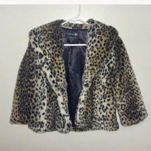 Faux leopard jacket