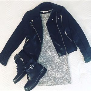 B&W sweater dress