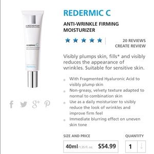Brand new redermic C firming moisturizer