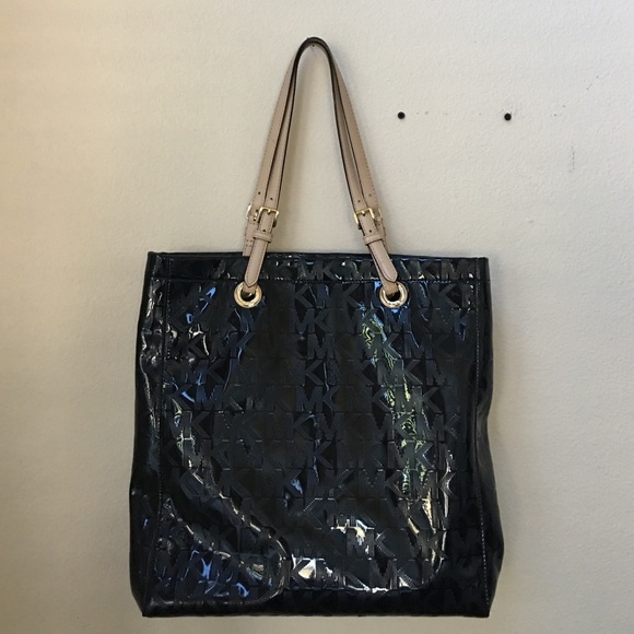 Michael Kors Black Patent Leather Tote