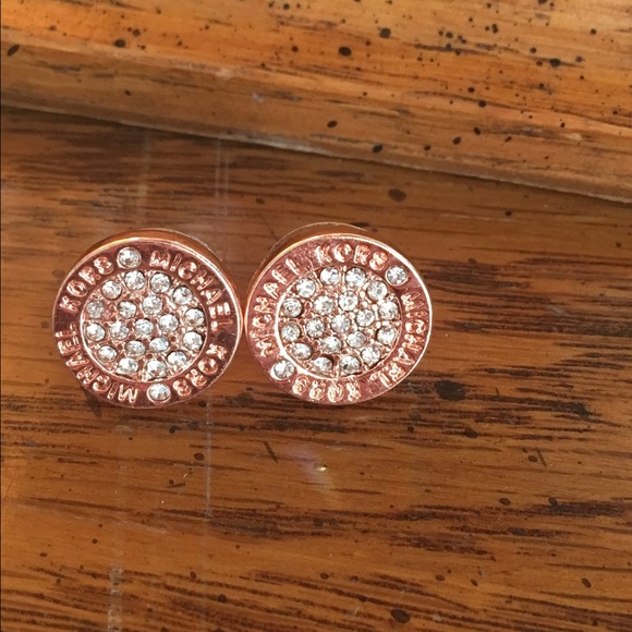 Mk rose gold earrings