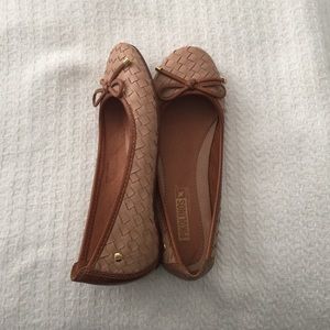 Tan ballet flats