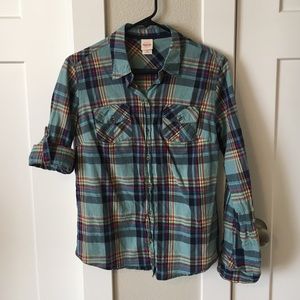 Striped button down shirt