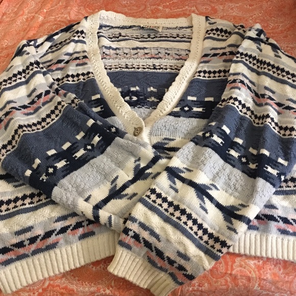 Colorful Pink/Blue/White Cardigan - Picture 1 of 1
