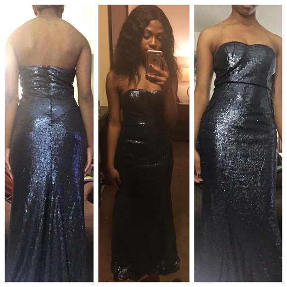 Navy sequin dress from Lulu's