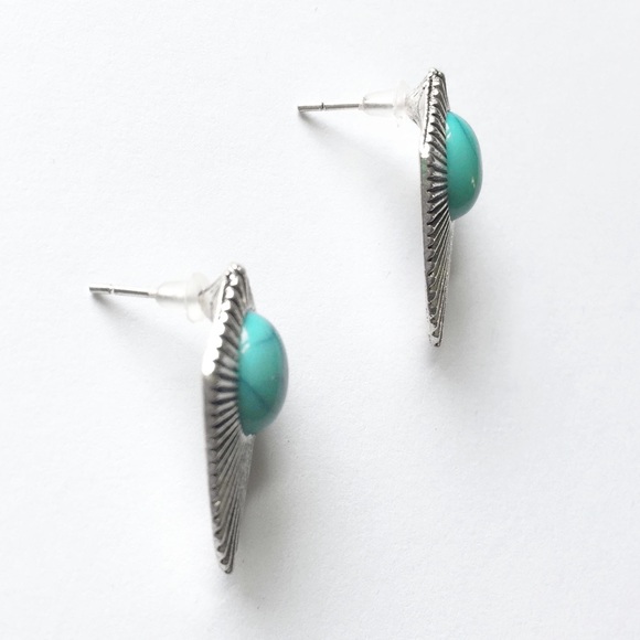 🆕 NWT Turquoise Aztec Earrings - Picture 2 of 4