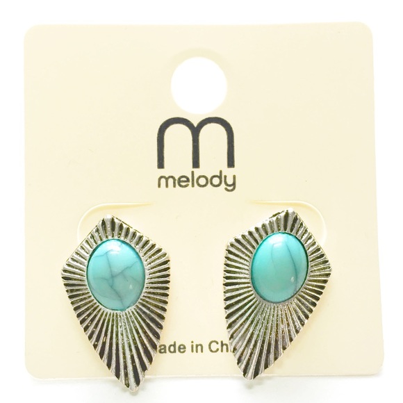 🆕 NWT Turquoise Aztec Earrings - Picture 4 of 4