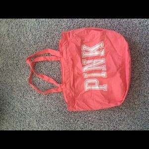 Coral PINK medium size bag with zipper!