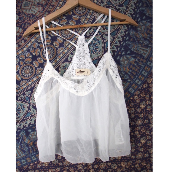 Chiffon Lace Crop Top