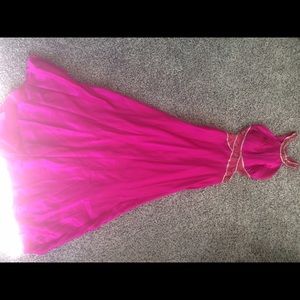 Beautiful Magenta Prom Dress with jewels!