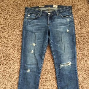 Distressed AG denim size 28