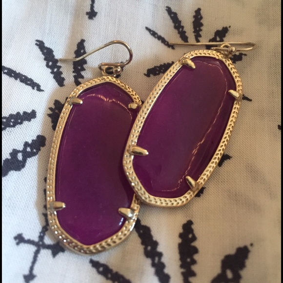Kendra Scott Elle earrings in purple jade