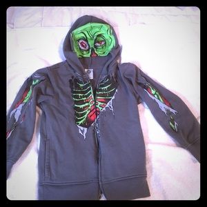 Boys Zombie Zipper Sweatshirt