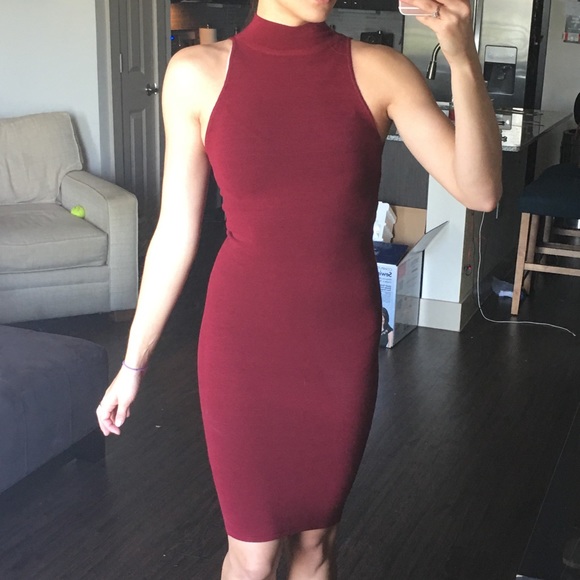 Wine Red Lulu's Midi Dress