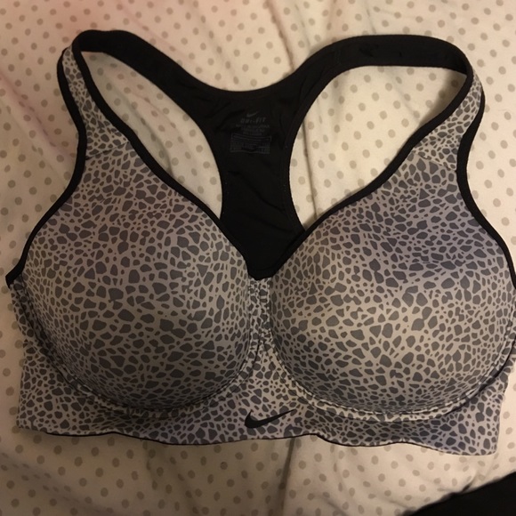 Nike Gray Cheetah print sports bra