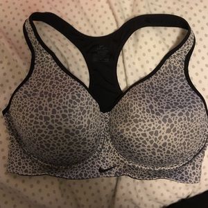 Nike Gray Cheetah print sports bra