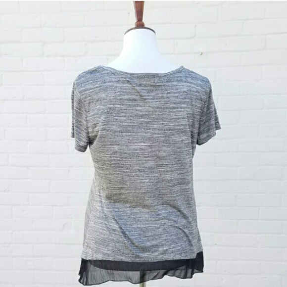 ⚡️MUST GO⚡️ Merlot Grey Sequin Tee - Picture 3 of 3