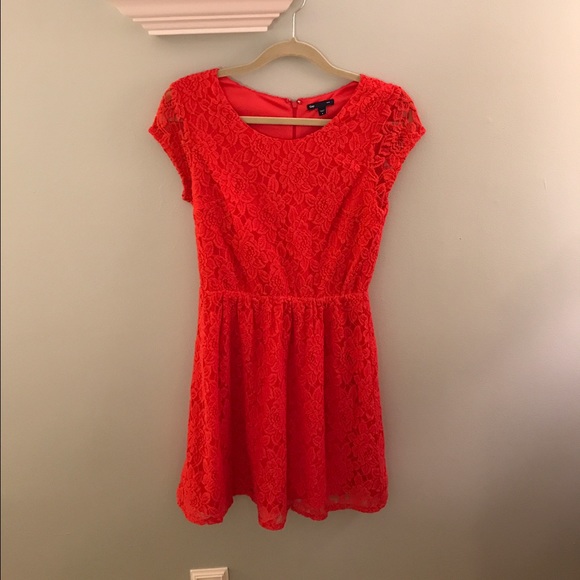 Short Sleeve Lace Skater Dress