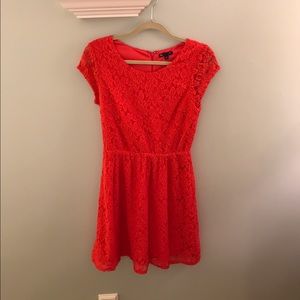 Short Sleeve Lace Skater Dress
