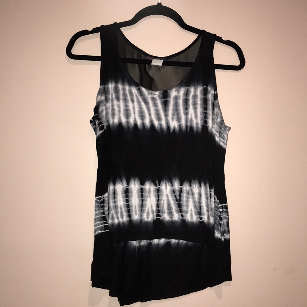 Black & White Tie Dye Tank