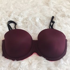 VS burgundy push up bra
