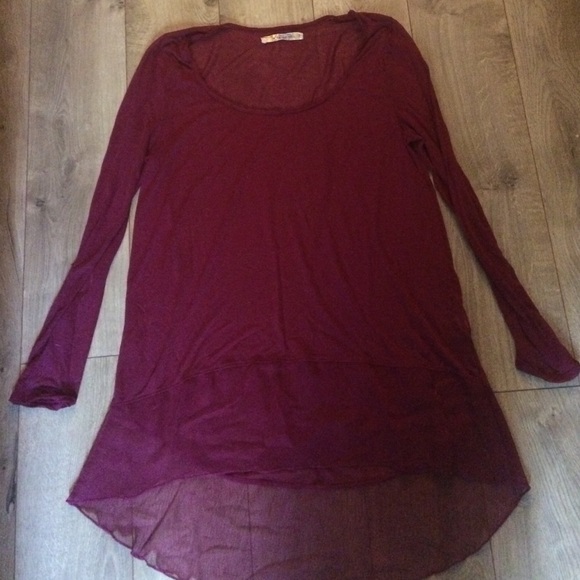 Pretty deep red Free People tunic