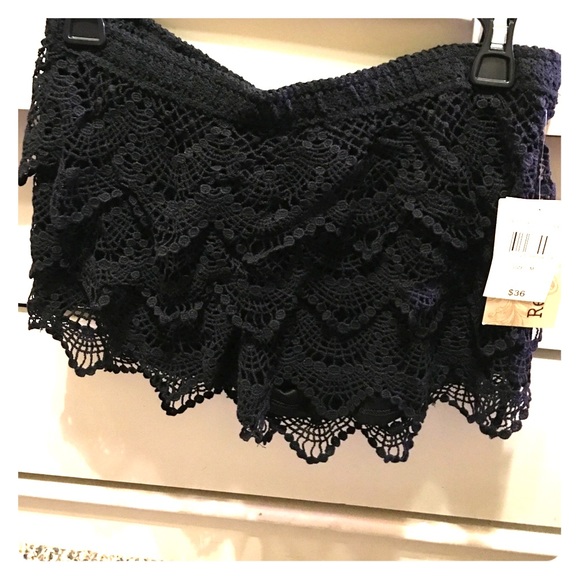Black lace shorts