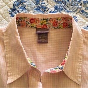 Laura Scott LS Oxford Pink Gingham Button Down L